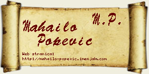 Mahailo Popević vizit kartica